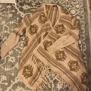 Lambswool wrap poncho